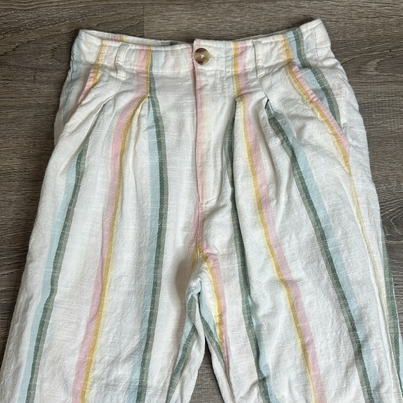 NEW Billabong x The Salty Blonde Multi Striped Tapered Straight Leg Pants Sz 25 - Picture 2 of 12